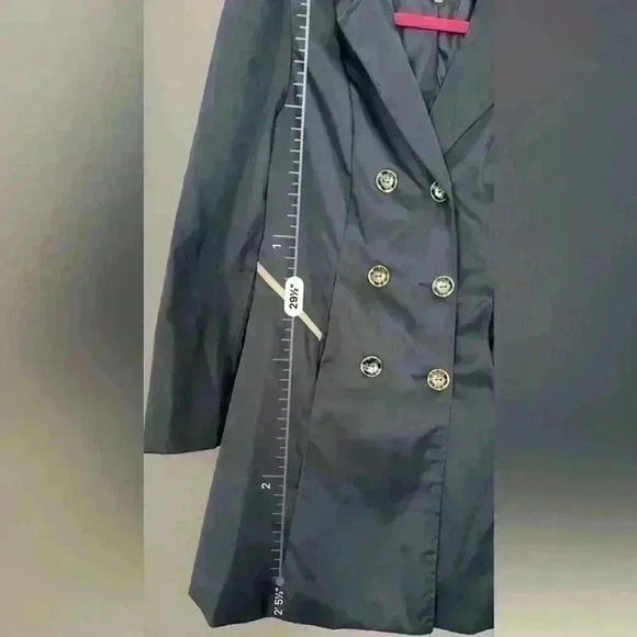 Navy Blue Trench Coat (R17) - Picture 10 of 12